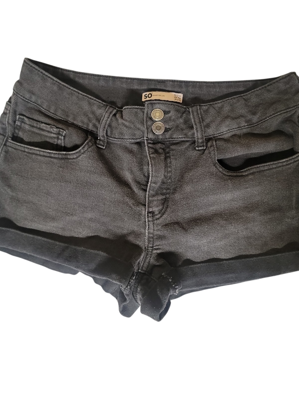 SO Black Distressed Denim Women’s Shorts